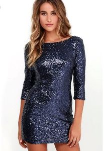 Lulu's blue sequin dress